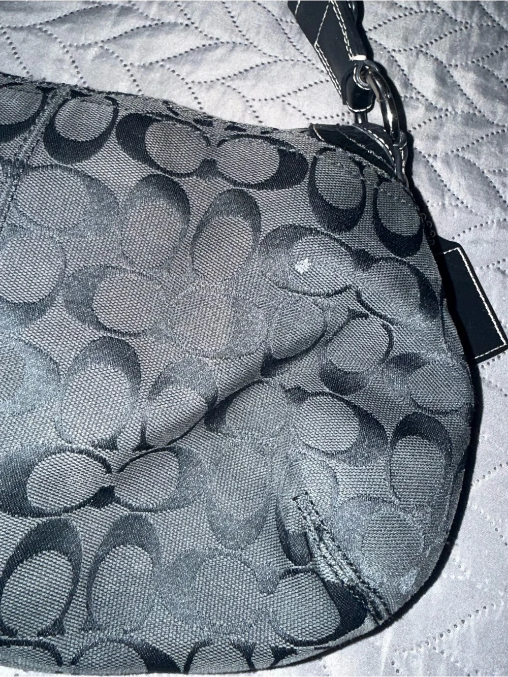 Coach Black SoHo Signature Canvas Shoulder Bag